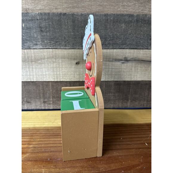 Gingerbread Days Til Christmas Wood Number Cubes Countdown - Picture 4 of 5
